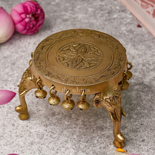 Chowki with Elephant Pillar Legs
