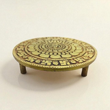 Brass Swastik & OM Chowki for Pooja (Medium)