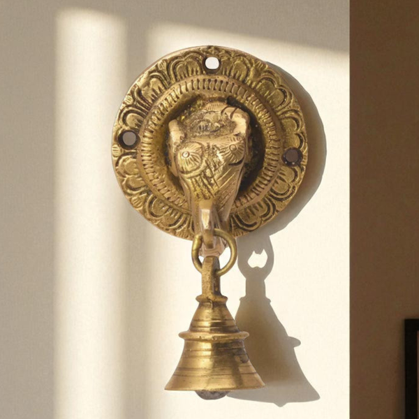 Elephant Design Brass Bell