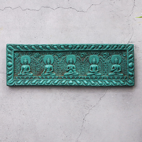 Resin Five Buddha Wall Hanging Plate