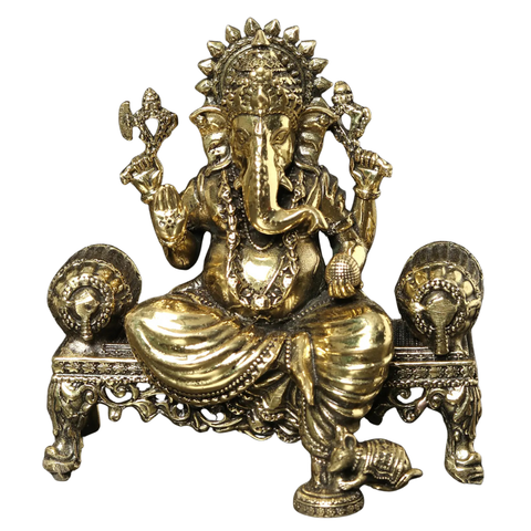 Super fine Brass  Lakshmi Ganesha Saraswati  Statue