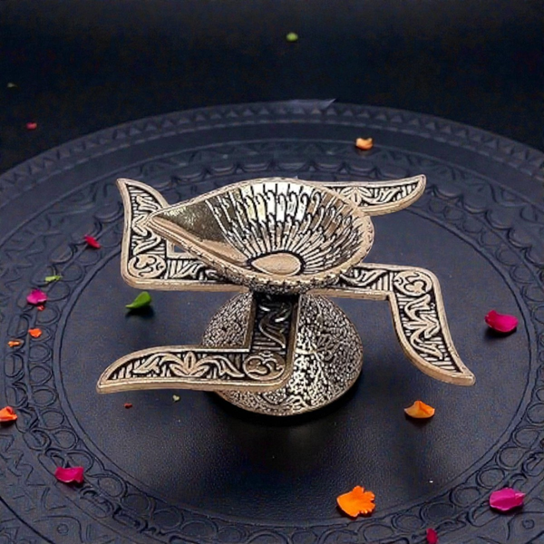 Brass Swastik Light weight Diya