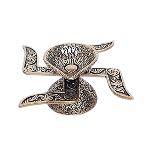 Brass Swastik Light weight Diya