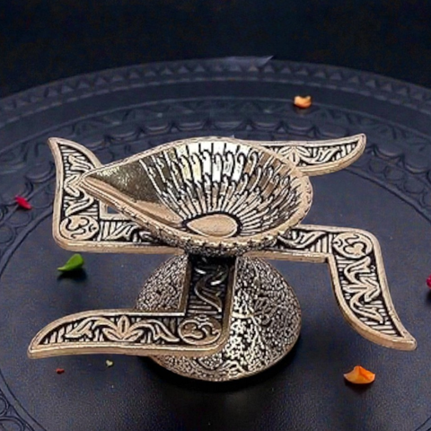 Brass Swastik Light weight Diya