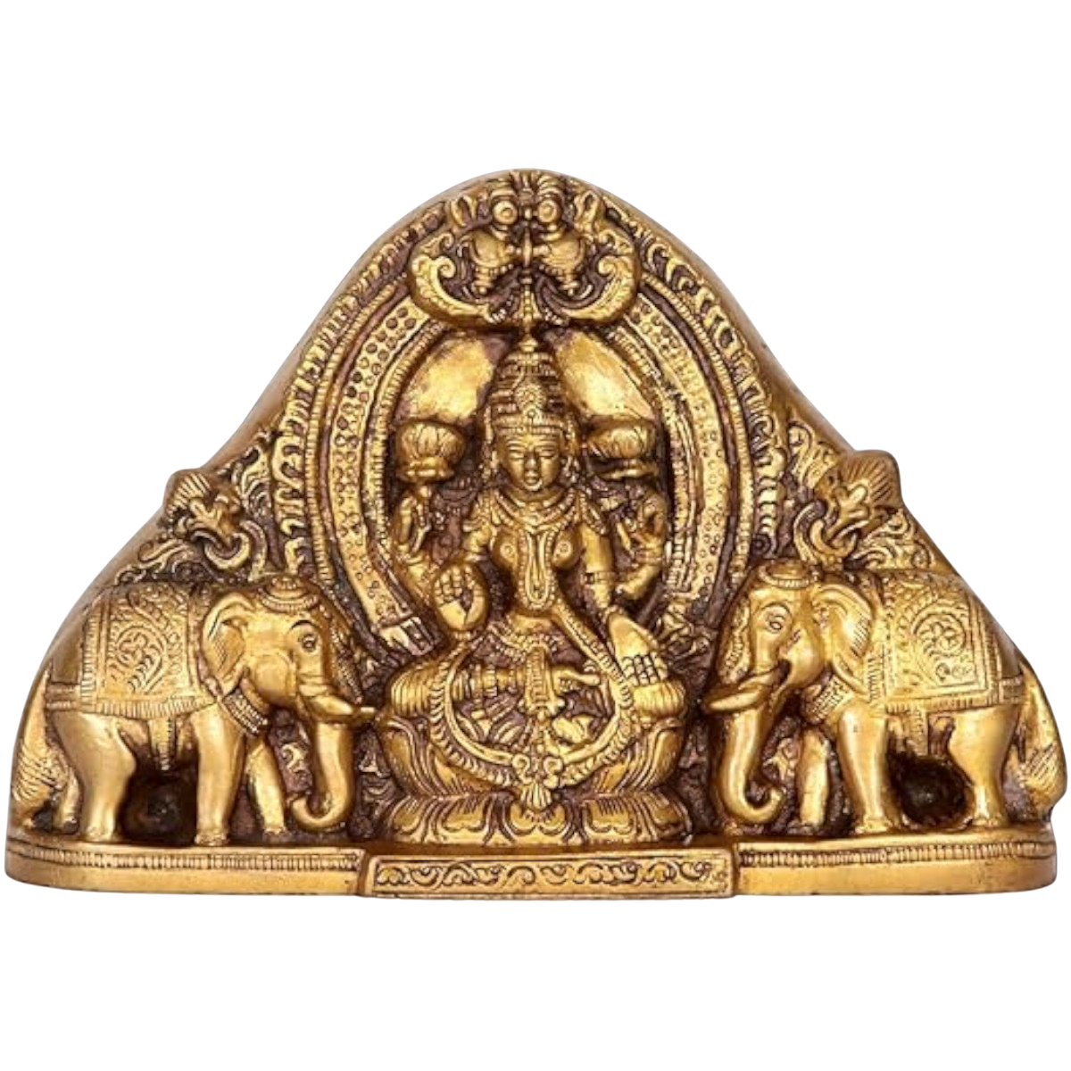 Laxmi Ji With Pair Elephant