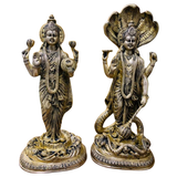 Brass Standing Vishnu Laxmi Pair