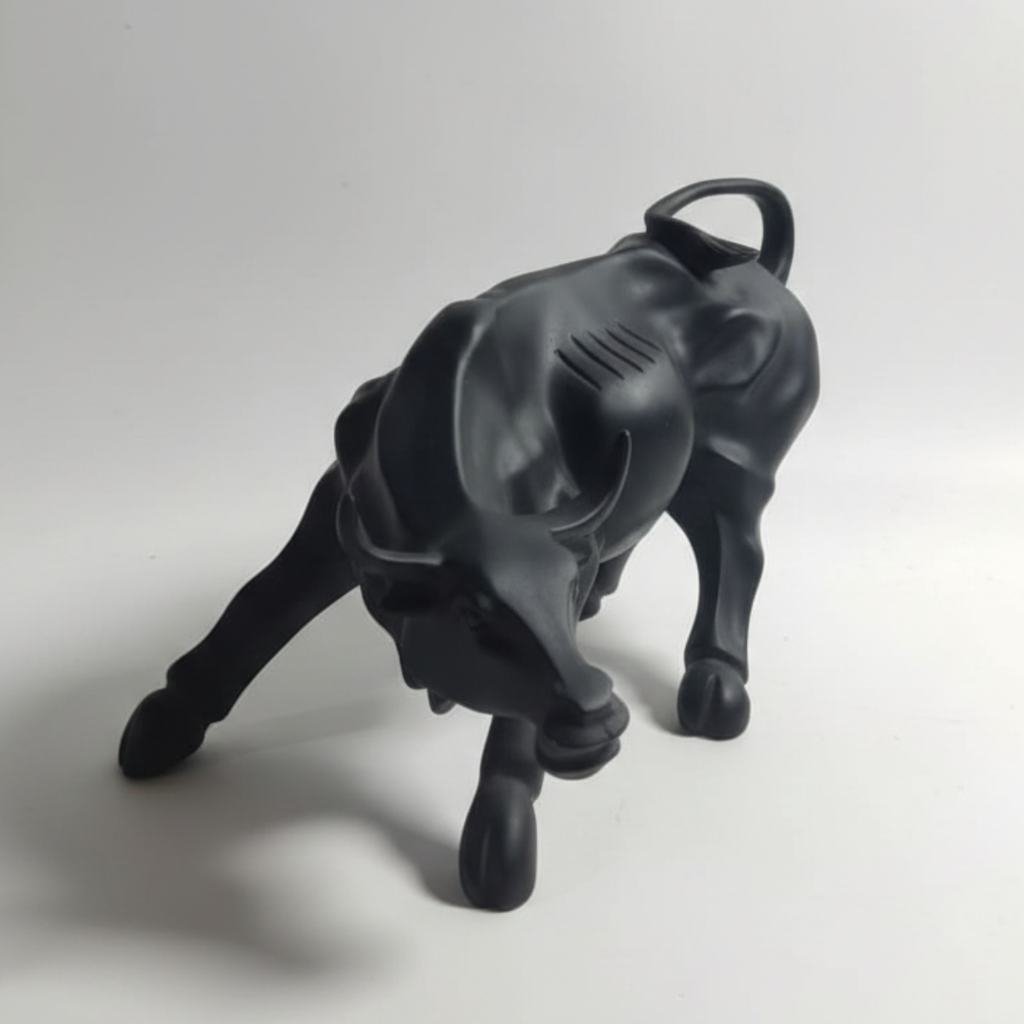 Black Bull Statue In Resin -  11 inch |Symbol of Strength And Power