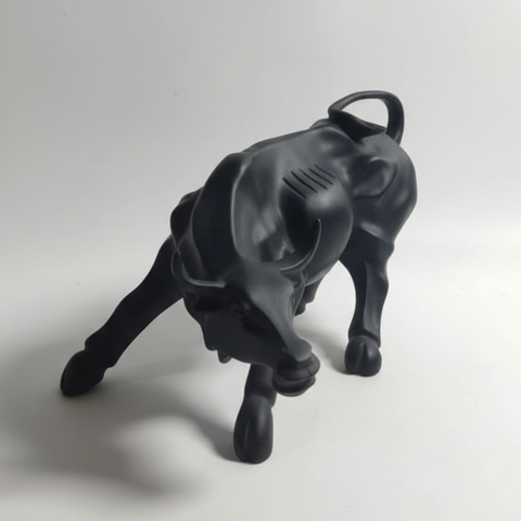Black Bull Statue In Resin -  11 inch |Symbol of Strength And Power