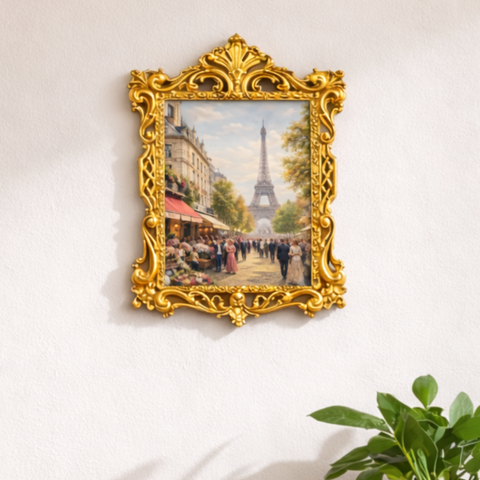 Photo Frame | Wall Decor | Brass Finish | 12 X 17.8 Inches