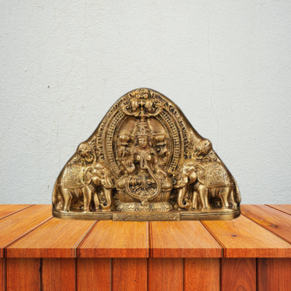 Laxmi Ji With Pair Elephant