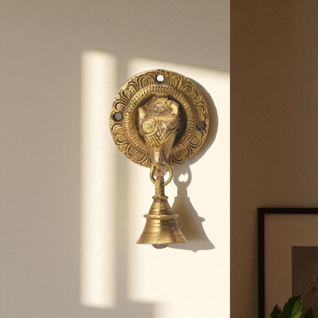 Elephant Design Brass Bell