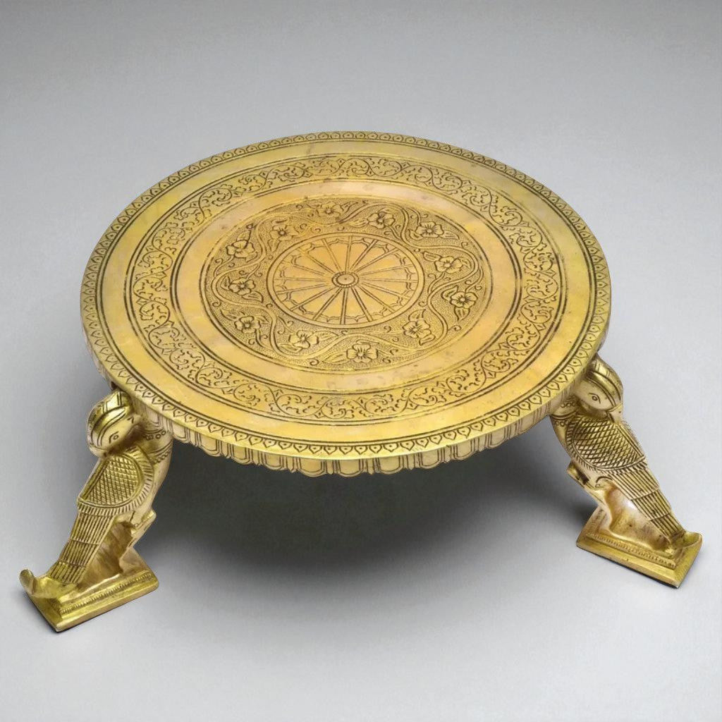 Ritual Chowki with Parrot Legs