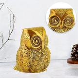 Tabledecor,ProudPeacockFigurine,elephantfigurine,wiseowlfigurine,Brass Owl Statue Pair