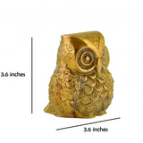 Tabledecor,ProudPeacockFigurine,elephantfigurine,wiseowlfigurine,Brass Owl Statue Pair