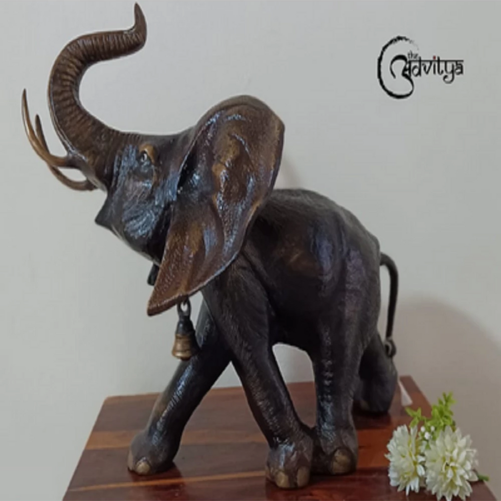 Tabledecor,ProudPeacockFigurine,elephantfigurine,wiseowlfigurine,Antique Elephant Statue