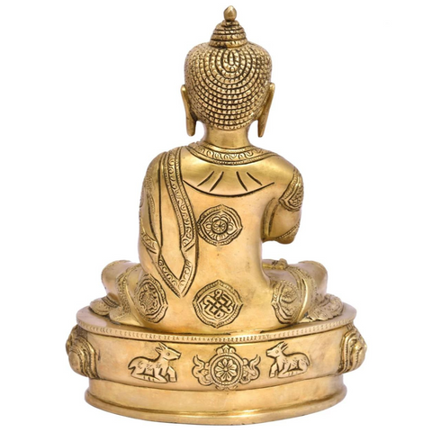 Tathagatah,Siddhartha Gautama,Supreme Buddha,Gautam Buddha,Peaceful Sitting Buddha Fine Brass Statue