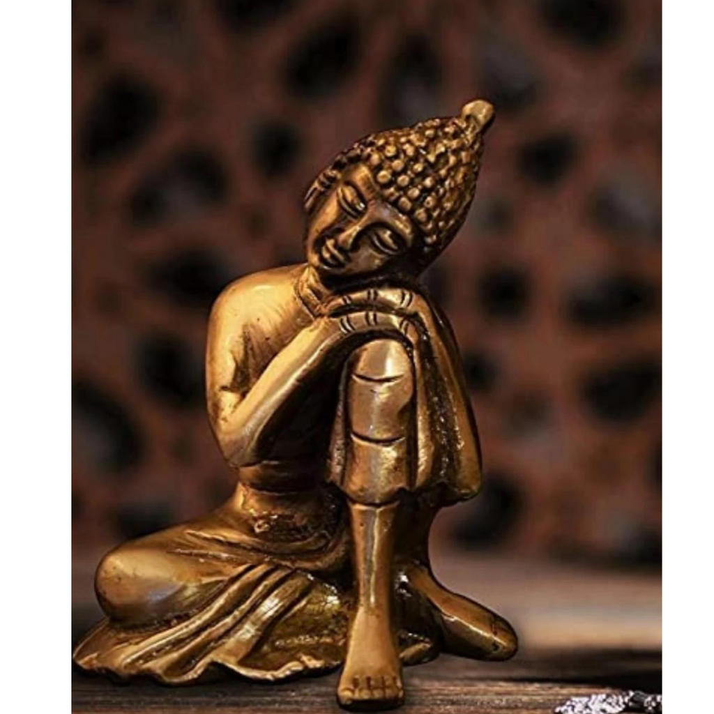Tathagatah,Siddhartha Gautama,Supreme ,Thinking Brass Buddha (Small)Buddha,Gautam Buddha,