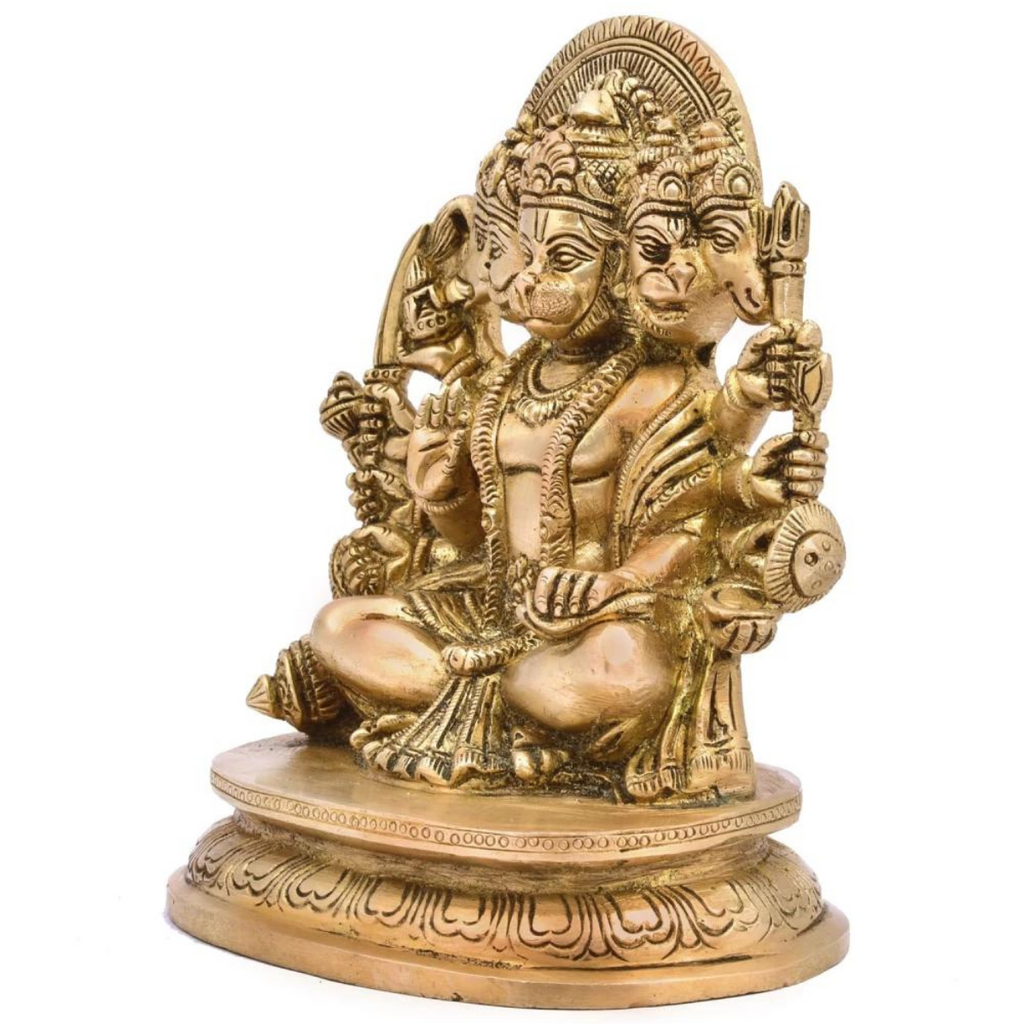 VeerHanumanta,Vayu Putra,Pawan Suta,Bajrangbali,Panchamukhi Hanuman Brass Idol