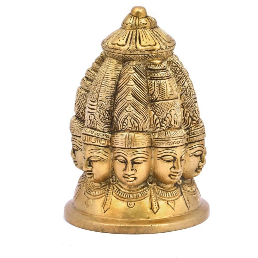 Shambhu,Rudra,Pashupati,Omkareshwar,Nilkant,Ashta Mukhalingam Brass Idol