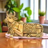 Brass Nandi Statue – Sacred Bull Idol for Temple