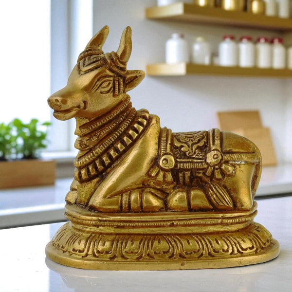 Brass Shiva Nandi Statue