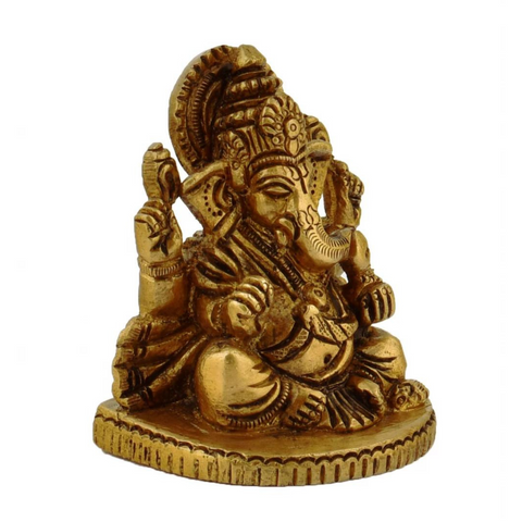 VIghnaharta,Vinayaka,Vinayak,Vigneshwara,Vighneshvara,Vakratunda,Taruna,Ganapati,Gajanand,Brass Ganesh Statue Small