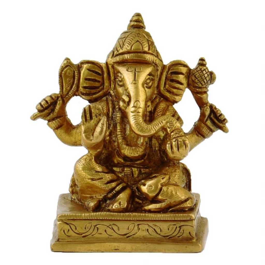 VIghnaharta,Vinayaka,Vinayak,Vigneshwara,Vighneshvara,Vakratunda,Taruna,Ganapati,Gajanand,Brass Ganesh Statue Small