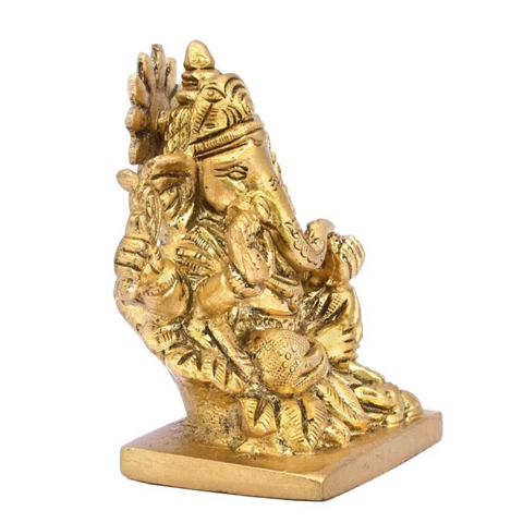 Vinayaka,Vinayak,Vigneshwara,Vighneshvara,Vakratunda,Taruna,Ganapati,Gajanand,Ganesha Sitting On Lotus (Small)