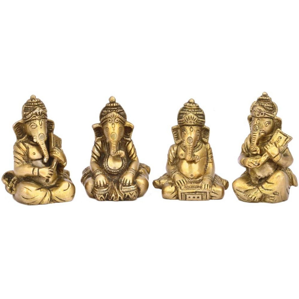 Vinayaka,Vinayak,Vigneshwara,Vighneshvara,Vakratunda,Taruna,Ganapati,Gajanand,Lord Ganesha musical set Of 4