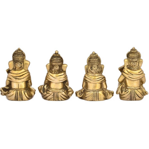 Vinayaka,Vinayak,Vigneshwara,Vighneshvara,Vakratunda,Taruna,Ganapati,Gajanand,Lord Ganesha musical set Of 4