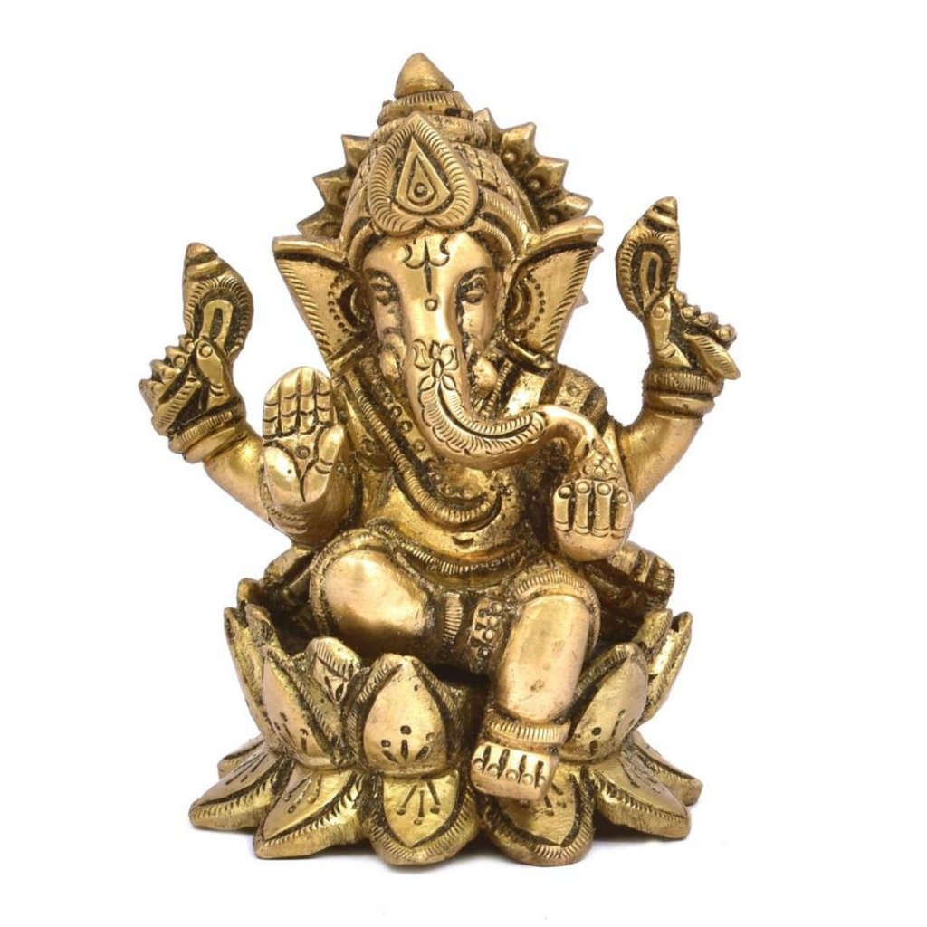 Vinayaka,Vinayak,Vigneshwara,Vighneshvara,Vakratunda,Taruna,Ganapati,Gajanand,Lord Ganesha On Lotus 