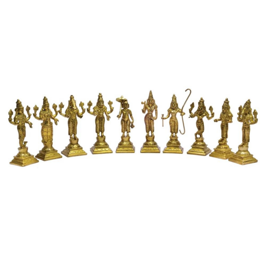 Visnhu,Nraayan,Hari,Pradyumna,Kamala-Natha,Dashavtara Incarnation Of Lord Vishnu (Set of 10)