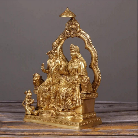 Sita Ram,rancahndra,Rama Lakshman Sita,Ram Bharatt Hanumaan,Brass Sita Ram With Hanuman Statue