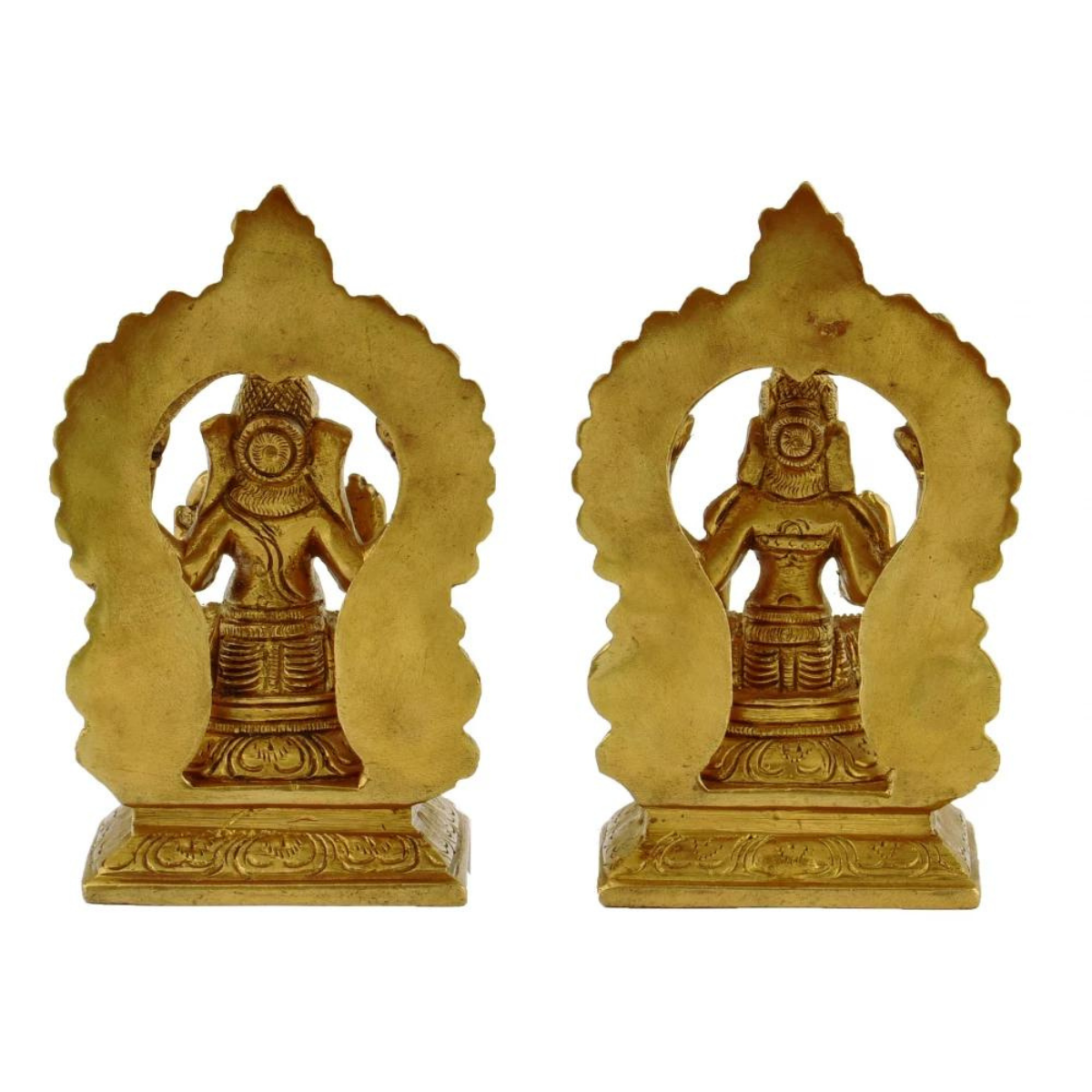 Vighneswari,Vakratund Laksmi,Ganesh Laxmi , Lambodari Lakshmi,Brass Lakshmi Ganesha Pair in Ring
