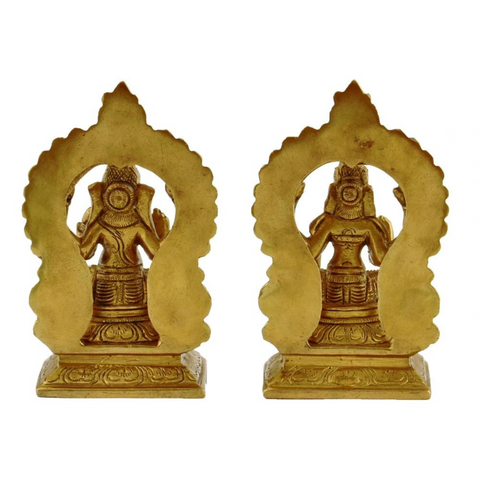 Vighneswari,Vakratund Laksmi,Ganesh Laxmi , Lambodari Lakshmi,Brass Lakshmi Ganesha Pair in Ring