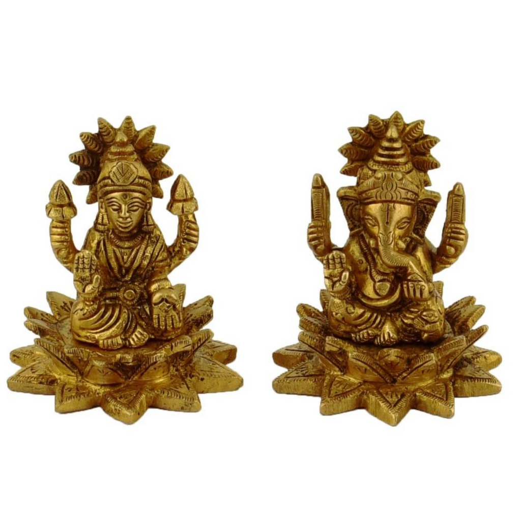 Vighneswari,Vakratund Laksmi,Ganesh Laxmi , Lambodari Lakshmi,Brass Lakshmi Ganesha Statue