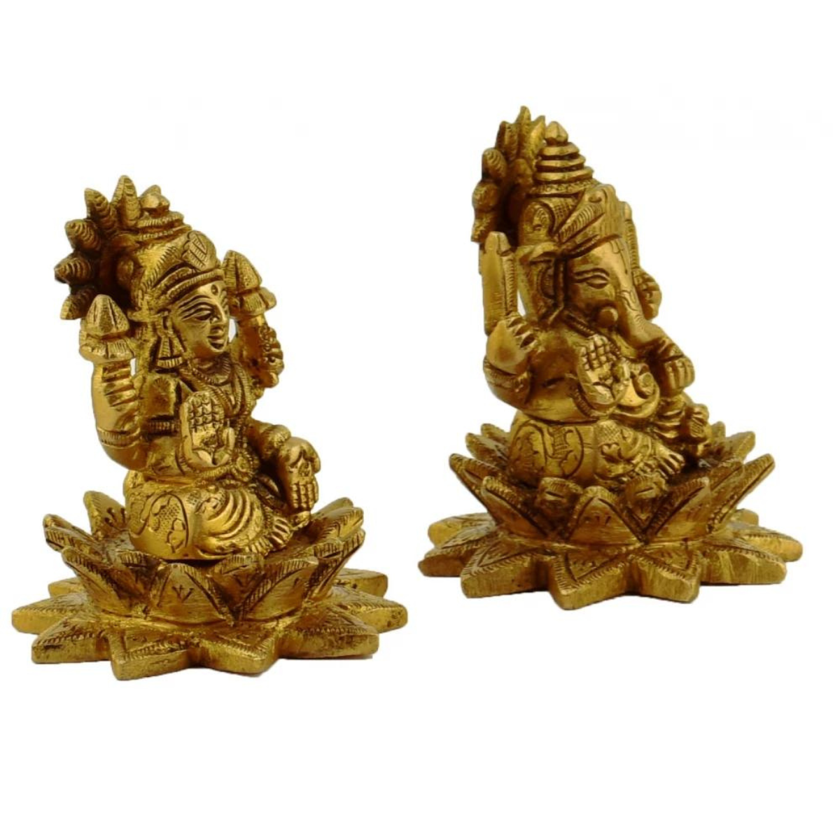 Vighneswari,Vakratund Laksmi,Ganesh Laxmi , Lambodari Lakshmi,Brass Lakshmi Ganesha Statue