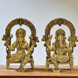 Ganesh Laxmi Idol With Ring On Base