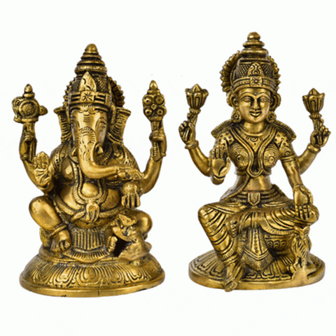 Vighneswari,Vakratund Laksmi,Ganesh Laxmi , Lambodari Lakshmi,Ganesha Laxmi Pair on Round base