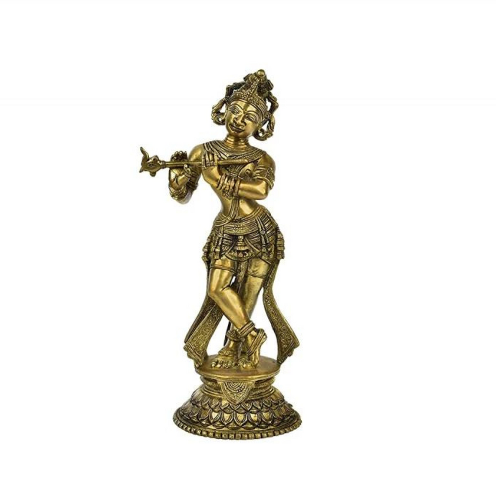 Vasudeva,Shyam,Nandakishore,Murari,Madhva,Mukunda,Keshava,Hary,Hari,Govnda,Krishna Standing With Flute 