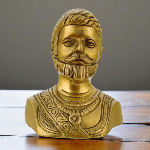 Brass Chatrapati Shivaji Face Statue