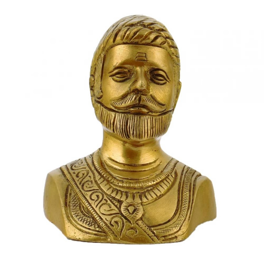 Brass Chatrapati Shivaji Face Statue