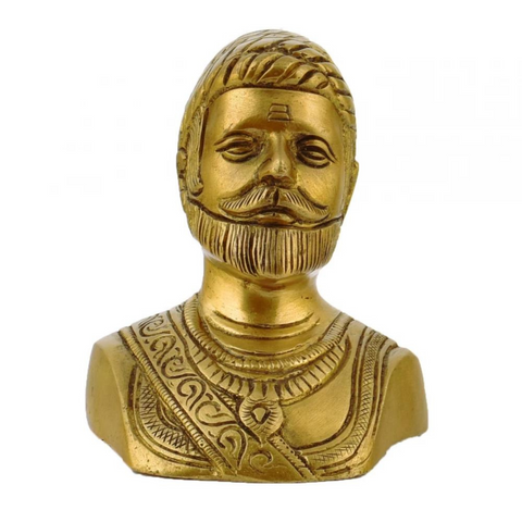 Brass Chatrapati Shivaji Face Statue