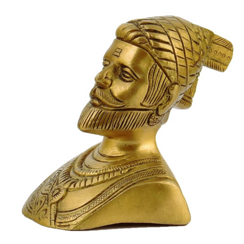 Brass Chatrapati Shivaji Face Statue