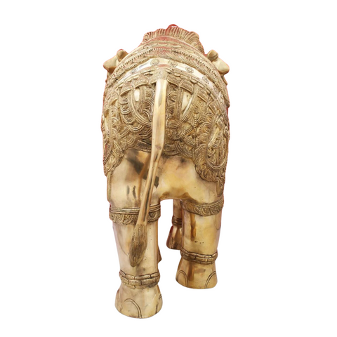 Tabledecor,Elepahant Figurine,Regal Elephant Figurine,Brass Elephant Figurine