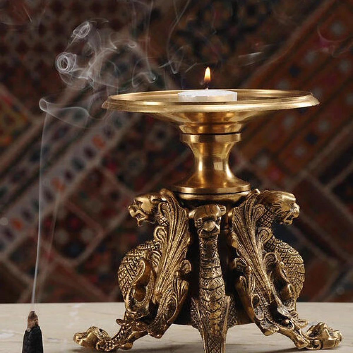 Styling,candle stand,table decor,Enrichmint,Vintage Chinese Candle Stand small