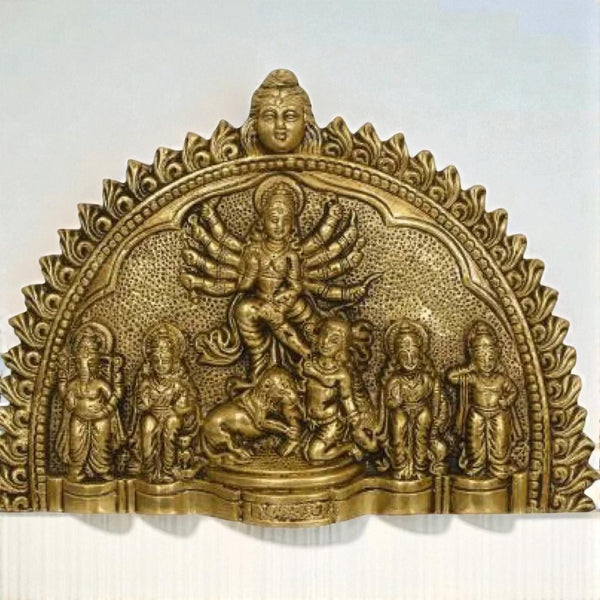 Brass Kaali Mata Wall Hanging