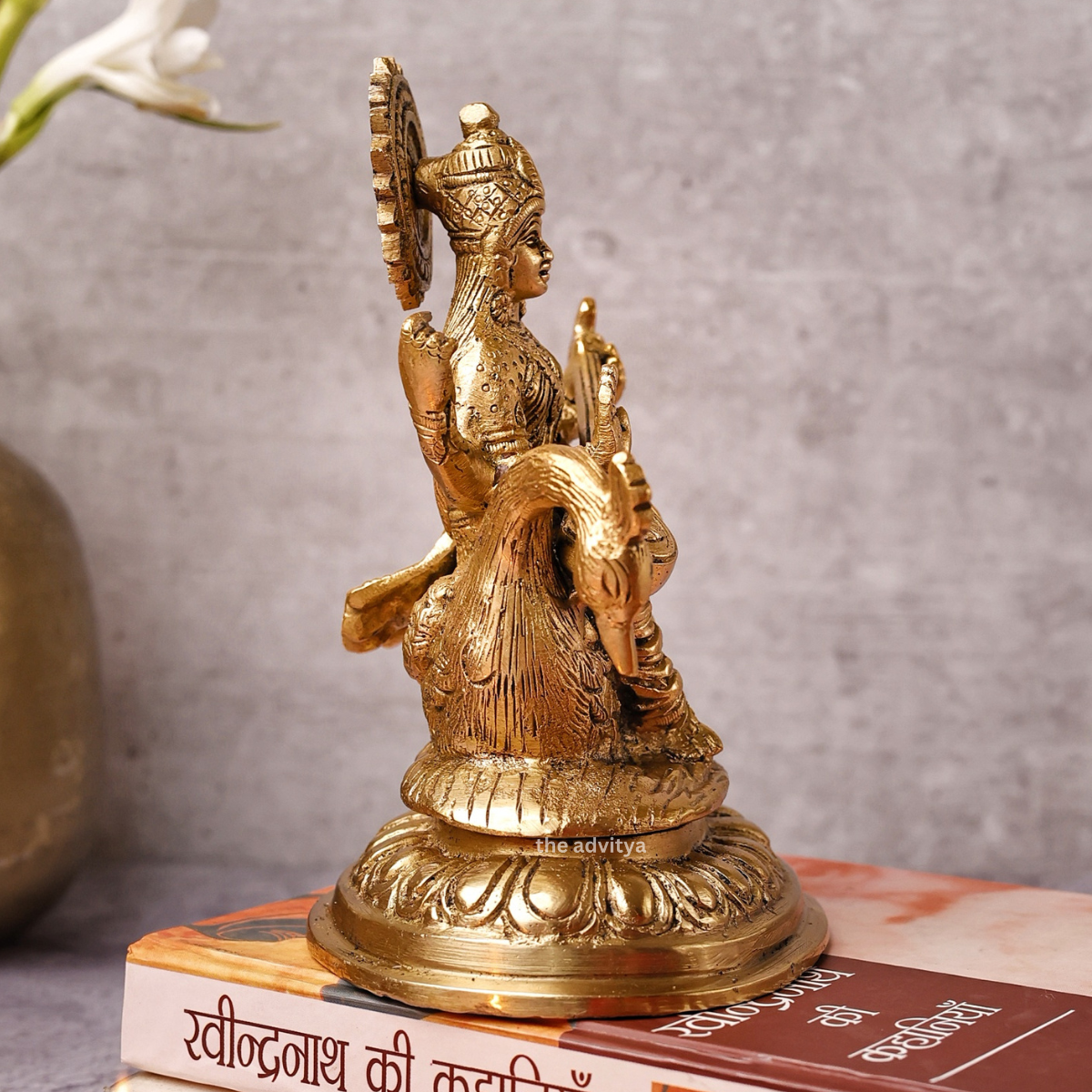 Vidyadati,saraswati,vanda devi,Saraswati Mata,Brahmani,Hansvahini,vinavadni,Goddess Saraswati Sitting On Hans