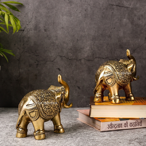 Tabledecor,Elephant Figurine,Regal Elephant Figurine,Brass elephant Standing