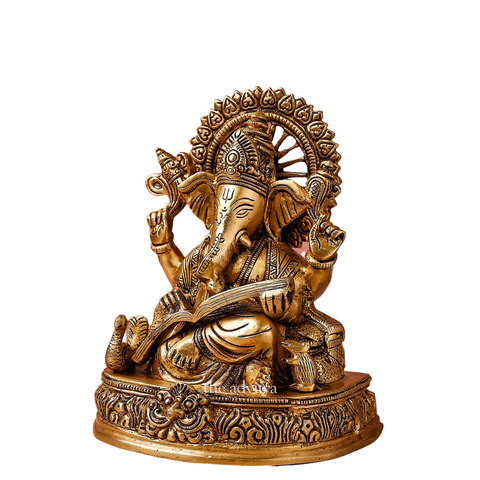 Vinayak,Vigneshwara,Vakratunda,Ganapati,Gajanand,Ganesha, Lord Ganesha Sitting With Book